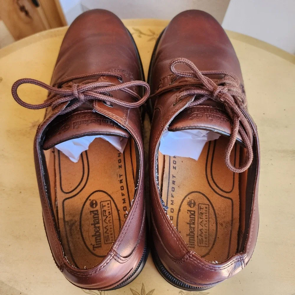 Timberland Oxford US 11 Brown Leather Waterproof Lace Up Classic Shoe‎ Low Boots